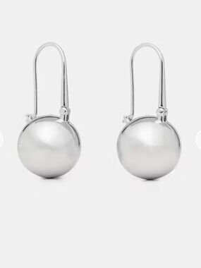 Kate Spade Dot Drop Huggies Silver Earrings Set